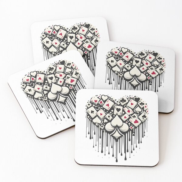 Item preview, Royal Flush Heartbeat Poker T-Shirt - Bold Card Game Apparel designed and sold by tutoo clothes.
