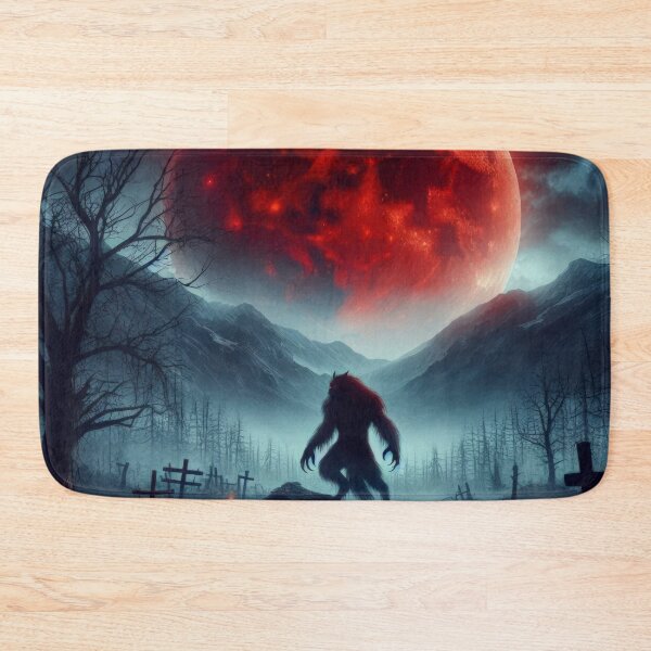 Item preview, Werewolf with red moon with dark landscape Halloween Pumpkin designed and sold by Expressions-Sel.