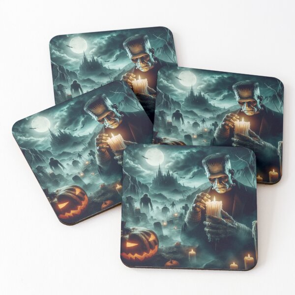 Item preview, frankenstein with candle and gloomy landscapeHalloween Pumpkin designed and sold by Expressions-Sel.