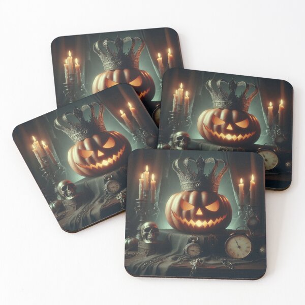 Item preview, king pumpkin retro and gloomy landscape Halloween Pumpkin designed and sold by Expressions-Sel.