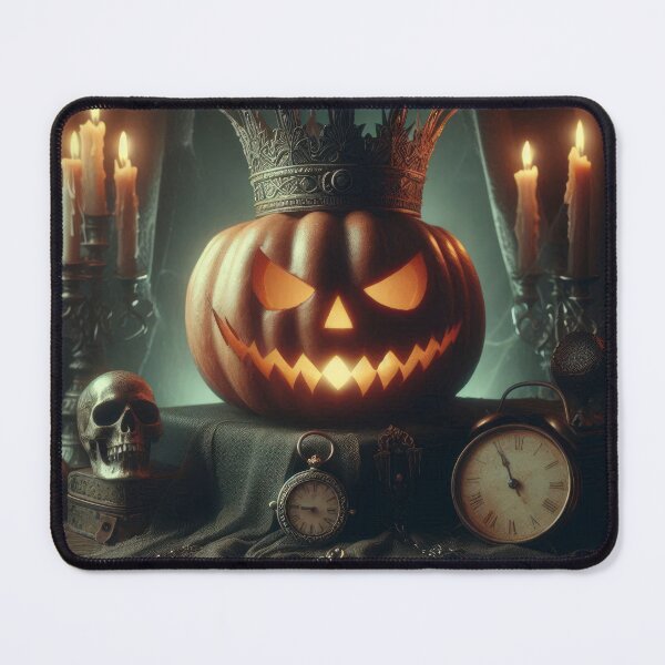 Item preview, king pumpkin retro and gloomy landscape Halloween Pumpkin designed and sold by Expressions-Sel.