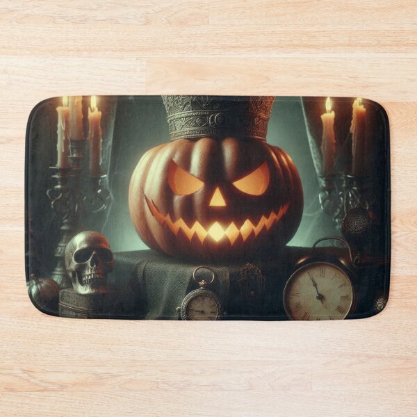 Item preview, king pumpkin retro and gloomy landscape Halloween Pumpkin designed and sold by Expressions-Sel.