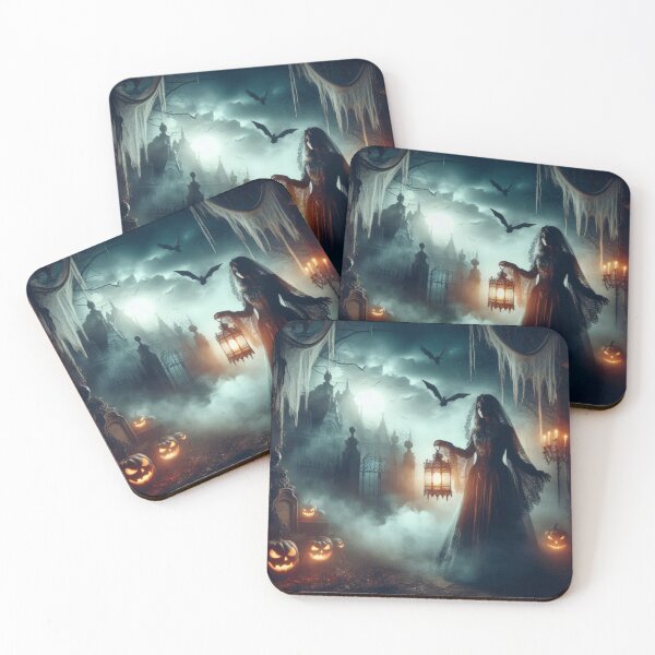 Item preview, ghostly woman with a lantern and gloomy landscape Halloween Pumpkin designed and sold by Expressions-Sel.