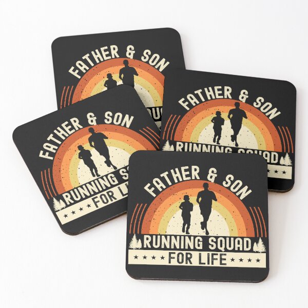 Item preview, Orange Vintage Sunset Father & Son Running Squad| Dad & Son Matching Outfit - Black designed and sold by PearlMoonGrapes.