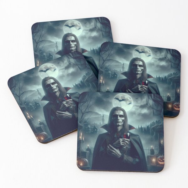 Item preview, Lord Vampire with a glass of red wine and a gloomy landscape Halloween Pumpkin designed and sold by Expressions-Sel.