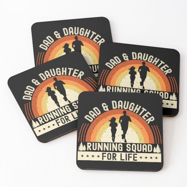 Item preview, Orange Vintage Sunset Dad & Daughter Running Squad| Dad & Daughter Matching Outfit - Black designed and sold by PearlMoonGrapes.