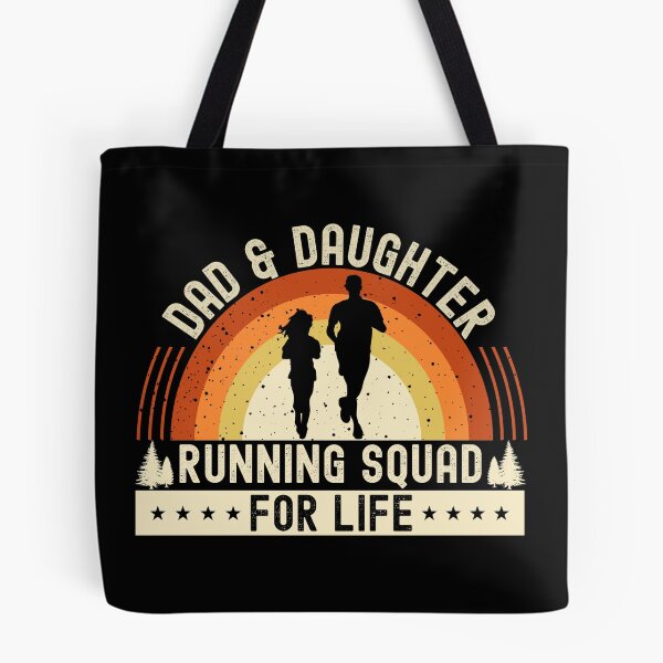 Item preview, Orange Vintage Sunset Dad & Daughter Running Squad| Dad & Daughter Matching Outfit - Black designed and sold by PearlMoonGrapes.