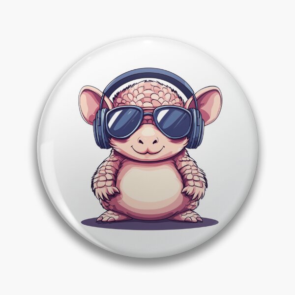 Item preview, Cool Armadillo Wearing Headphones and Sunglasses designed and sold by ChaosReigns91.