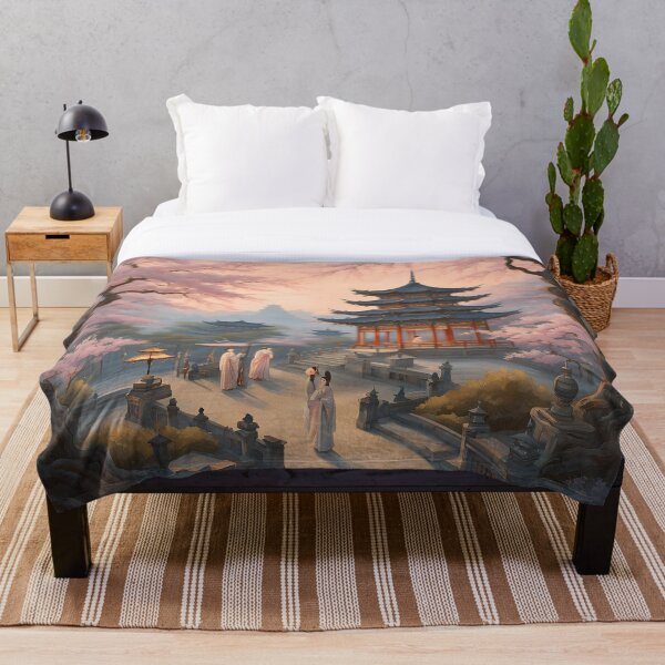 Aperçu de l'œuvre Chinoiserie Jardin Chinois V3 créée et vendue par ThePinkProject.