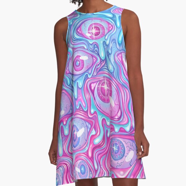 Eyeball Pattern - Version 2 A-Line Dress