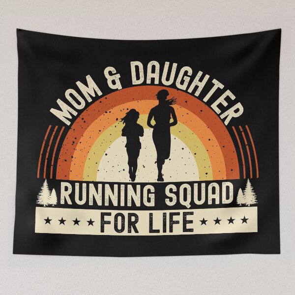 Item preview, Orange Vintage Sunset Mom & Daughter Running Squad| Mother & Daughter Matching Outfit - Black designed and sold by PearlMoonGrapes.