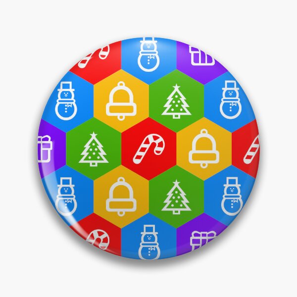 Item preview, Christmas Mix Hexagon Pattern designed and sold by Sky Brundall Concepts.