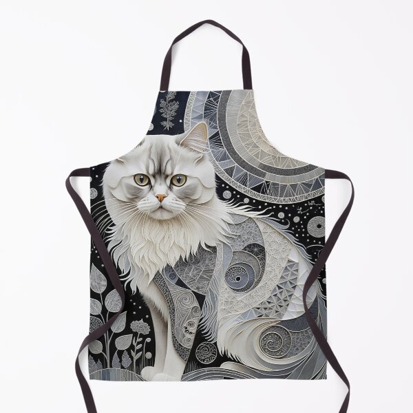 Item preview, Cat Black & White Abstract Vintage Zentangle Art designed and sold by Witty Shirts.