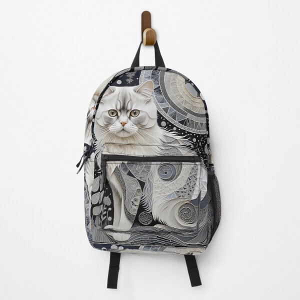 Item preview, Cat Black & White Abstract Vintage Zentangle Art designed and sold by Witty Shirts.