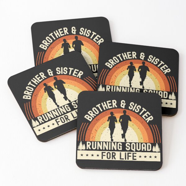 Item preview, Orange Vintage Sunset Brother & Sister Running Squad| His & Hers Matching Outfit - Black designed and sold by PearlMoonGrapes.
