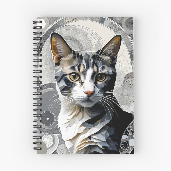 Item preview, Cat Black & White Abstract Vintage Zentangle Art designed and sold by Witty Shirts.