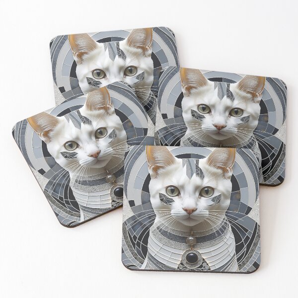 Item preview, Cat Black & White Abstract Vintage Zentangle Art designed and sold by Witty Shirts.