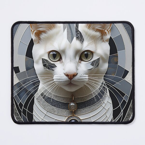 Item preview, Cat Black & White Abstract Vintage Zentangle Art designed and sold by Witty Shirts.