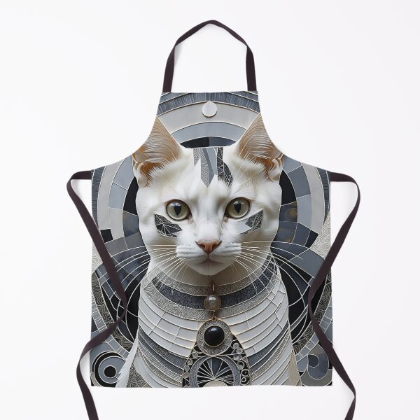 Item preview, Cat Black & White Abstract Vintage Zentangle Art designed and sold by Witty Shirts.