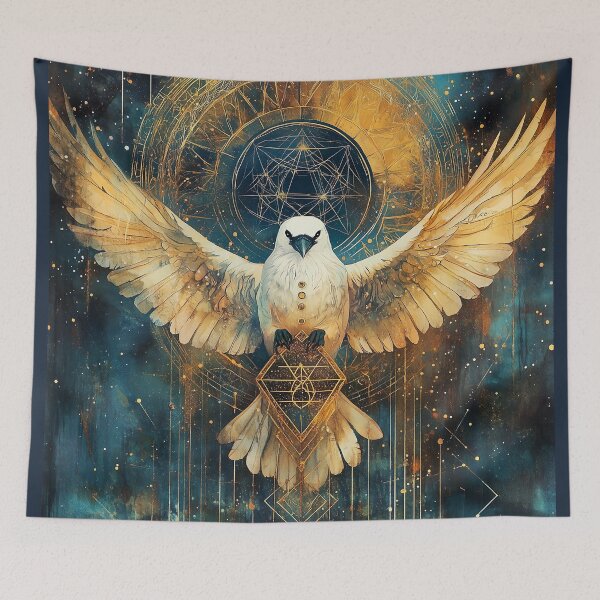 Item preview, Sacred Geometry, and the Mystical White Raven designed and sold by Leylita Design.