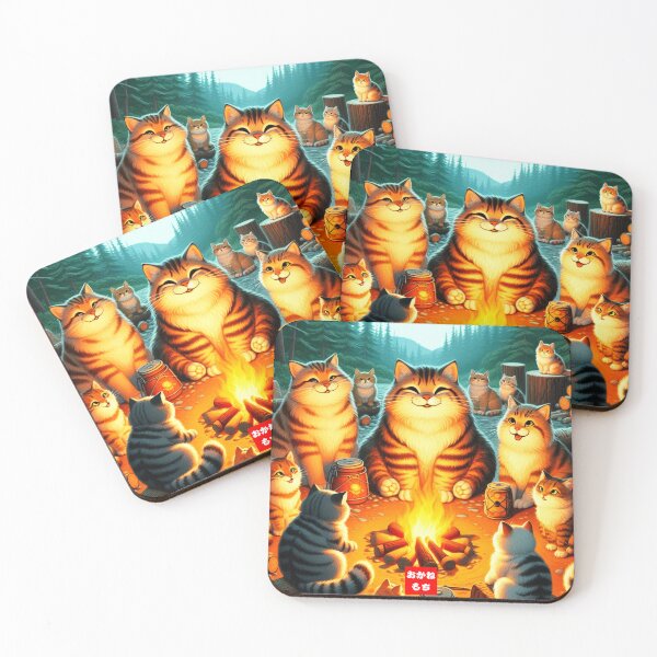 Item preview, Camping Cats designed and sold by OkanemochiStore.