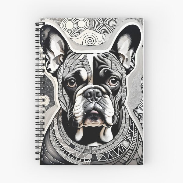Item preview, Bull Dog Black & White Abstract Vintage Zentangle Art designed and sold by Witty Shirts.