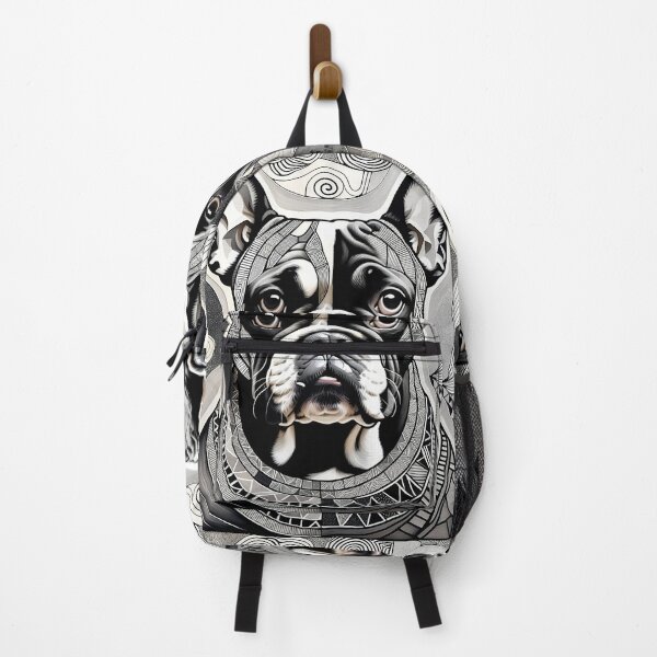 Item preview, Bull Dog Black & White Abstract Vintage Zentangle Art designed and sold by Witty Shirts.