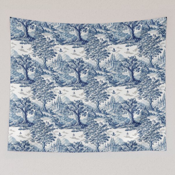 Item preview, Castillo encantado Toile designed and sold by pinebluedesign.
