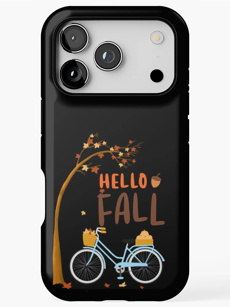 Thumbnail 1 of 4, iPhone Case, Bike Ride Through Fall – Hello Fall designed and sold by CraftyrCreator.