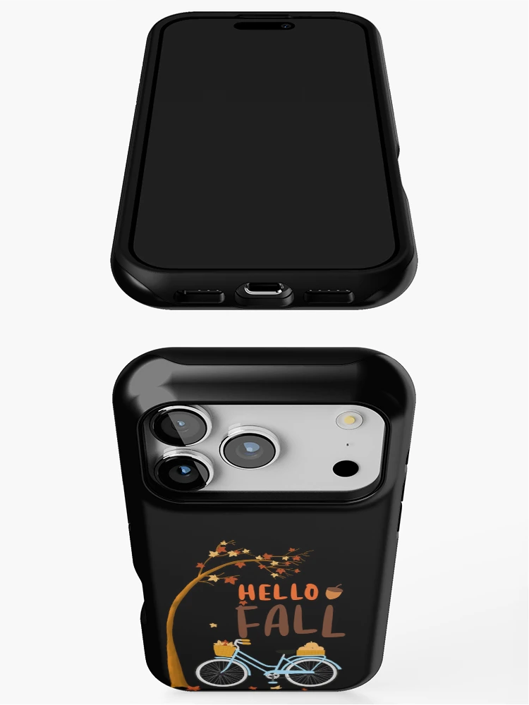 Thumbnail 3 of 4, iPhone Case, Bike Ride Through Fall – Hello Fall designed and sold by CraftyrCreator.