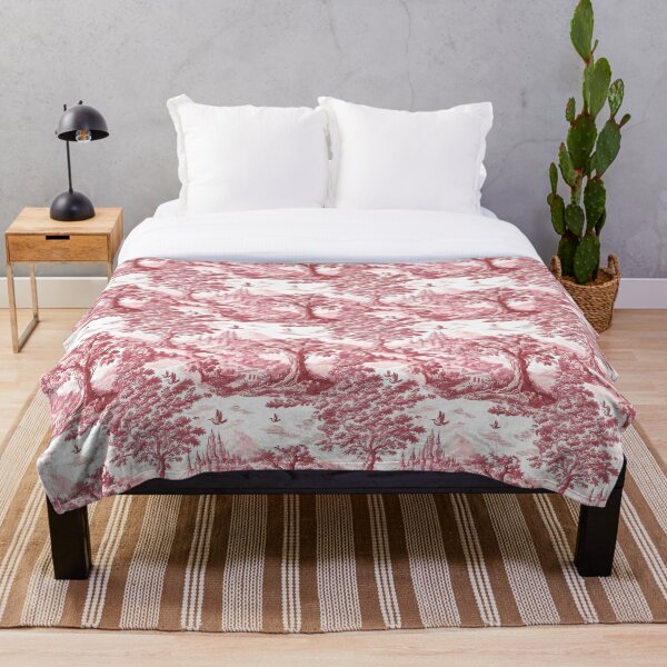 Aperçu de l'œuvre Château enchanté Toile Rouge créée et vendue par pinebluedesign.