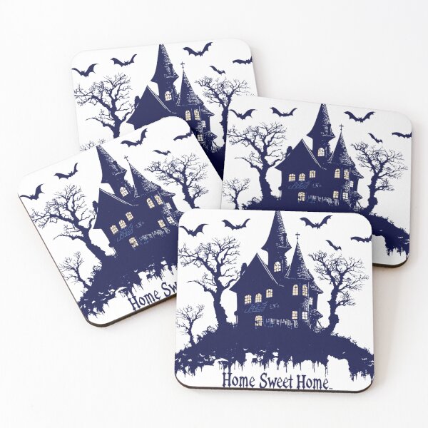 Item preview, Haunted House with Bats - Spooky Halloween Illustration designed and sold by Fab-Haven.
