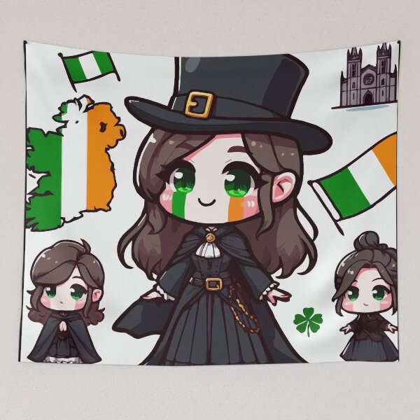 Item preview, Chibi from Ireland in traditional costume designed and sold by Gacram.