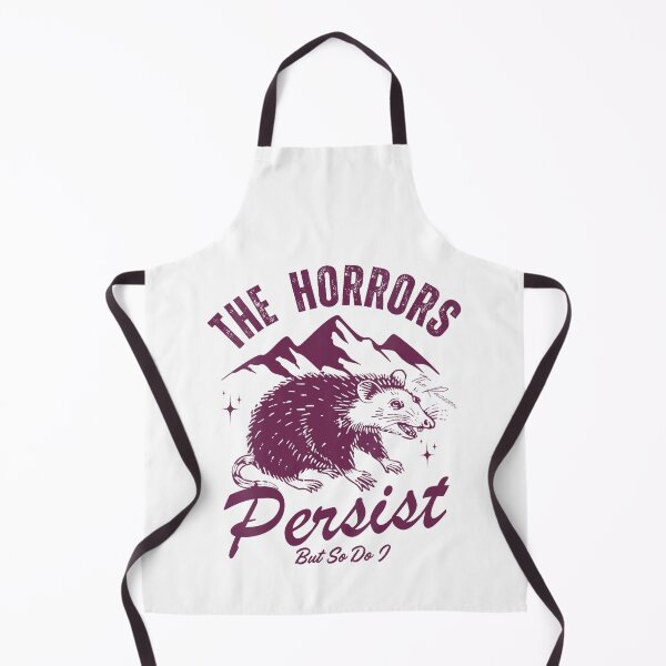 Item preview, The Horrors Persist But So Do I Funny Mental Health Raccoon designed and sold by LeoVargasVelha.