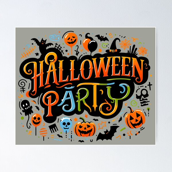 Item preview, Halloween Party, typography designed and sold by maxmaj.