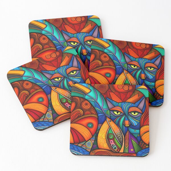 Item preview, Psychedelic Abstract Cat designed and sold by Gingezel.