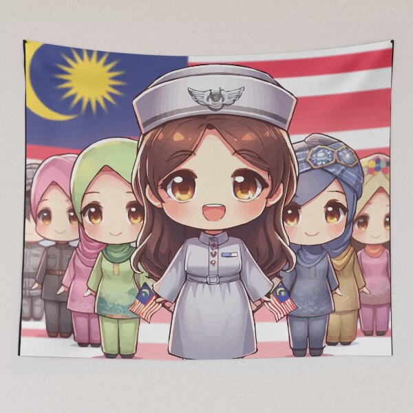Item preview, Unity and pride in Malaysia chibi version designed and sold by Gacram.
