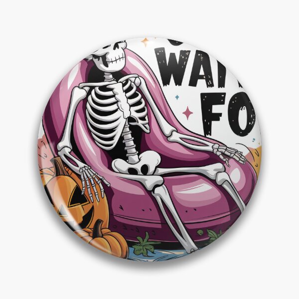Item preview, Ilustración del esqueleto "Sólo esperando la llegada de Halloween" designed and sold by Charlietule.