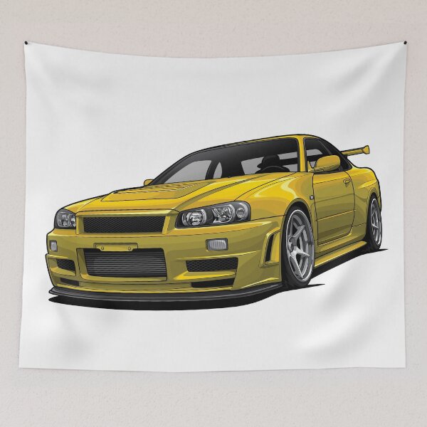 Item preview, Skyline GTR R34 (Yellow) designed and sold by pjrstudio.