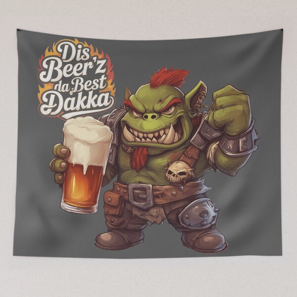 Item preview, Chibi Ork Holding a Beer Illustration Cute Kawaii Fantasy Art designed and sold by R31bN.