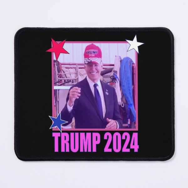 Item preview, biden wearing trump hat pink trump maga merch support trump , biden suports trump, funny meme trump shirt, funny meme 2024 designed and sold by Stephani Analah.