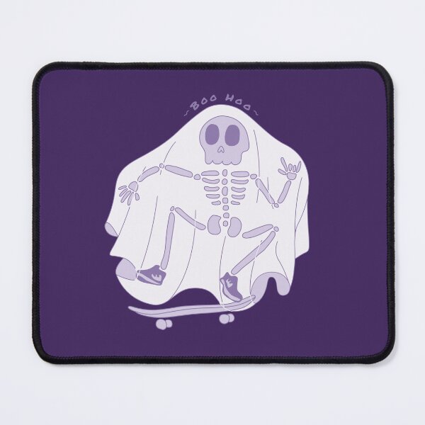 Item preview, Boo Hoo - Halloween Skateboard Ghost  designed and sold by RelaxWild.