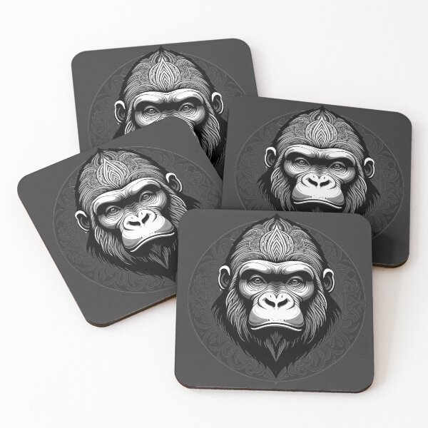Item preview, Gorilla in a ornamental circle designed and sold by VugArtShop.