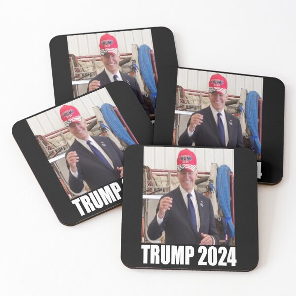 Item preview, Biden wearing maga hat, biden wearing trump hat, biden supports trump designed and sold by Stephani Analah.