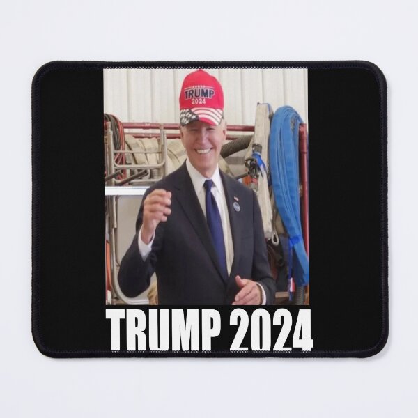 Item preview, Biden wearing maga hat, biden wearing trump hat, biden supports trump designed and sold by Stephani Analah.