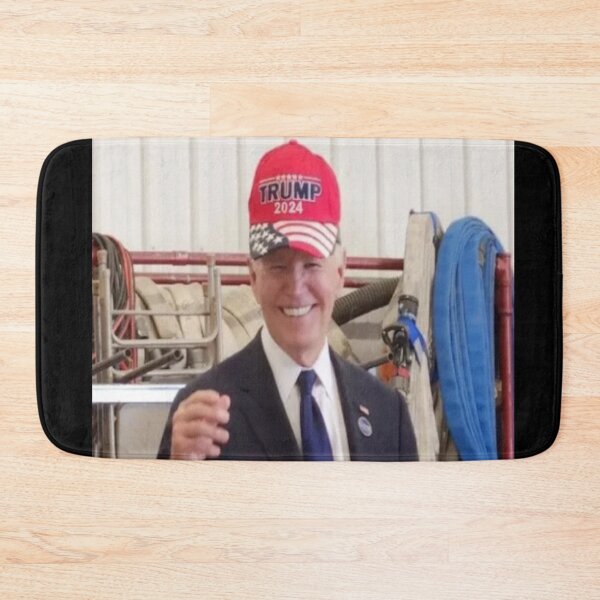 Item preview, Biden wearing maga hat, biden wearing trump hat, biden supports trump designed and sold by Stephani Analah.