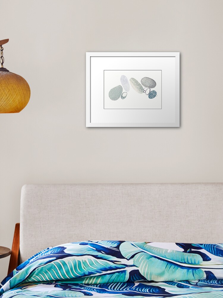 Thumbnail 1 of 7, Framed Art Print, Pebbles I designed and sold by LisaLeQuelenec.