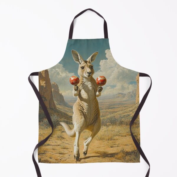 Item preview, Kangaroo Playing Maracas in Australian Outback Landscape designed and sold by Kriengsaktalek.