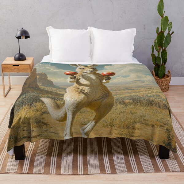 Item preview, Kangaroo Playing Maracas in Australian Outback Landscape designed and sold by Kriengsaktalek.