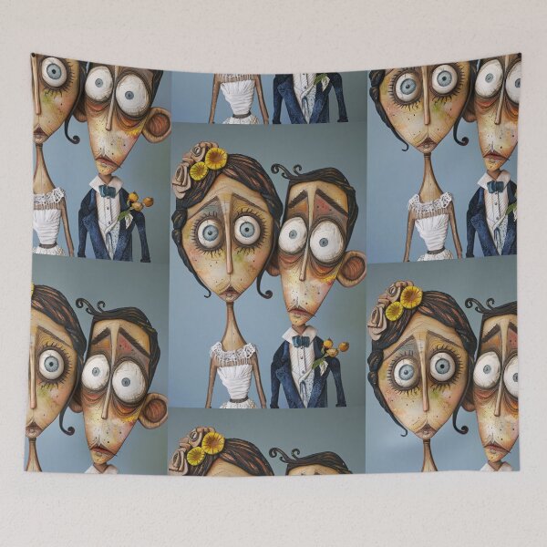 Item preview, Gothic Wedding Couple, Melancholic Artistic Wedding Illustrations designed and sold by Piotrek0001.